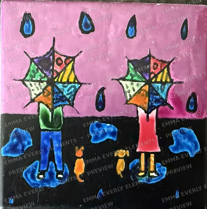 Umbrella scene magnet